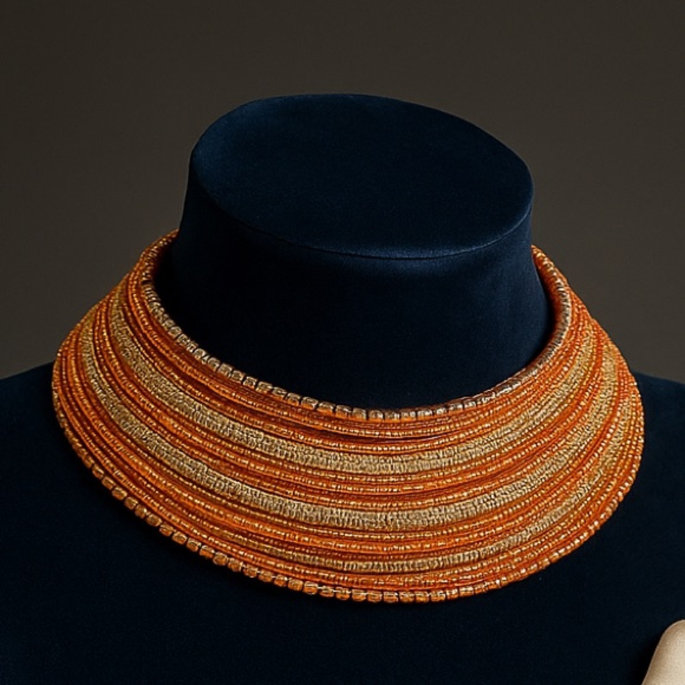 Micro Seed Bead Neckwear Cuff